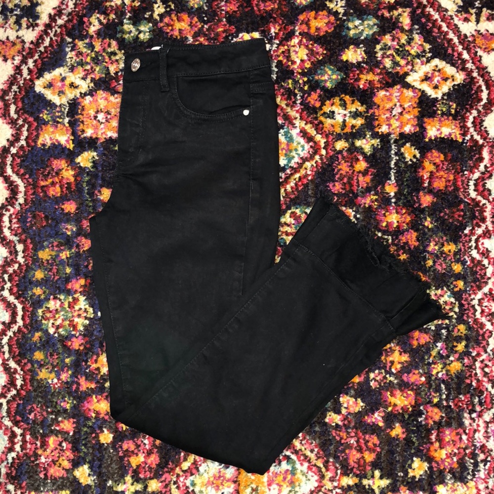 Only Black Denim Peplum Bottom